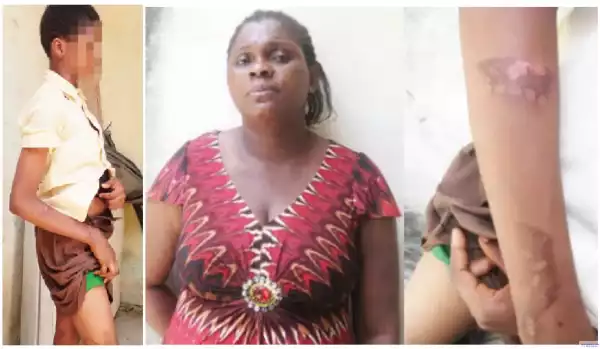 See How Pregnant housewife Assaulted her Housemaid with hot iron after making her fan her